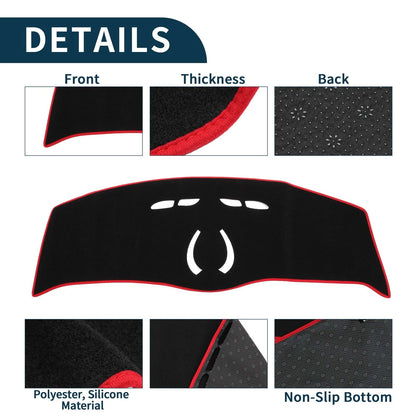 Dashboard Cover Mat for BMW Mini Cooper (MINI F55/F56 2014-2024) Black Red