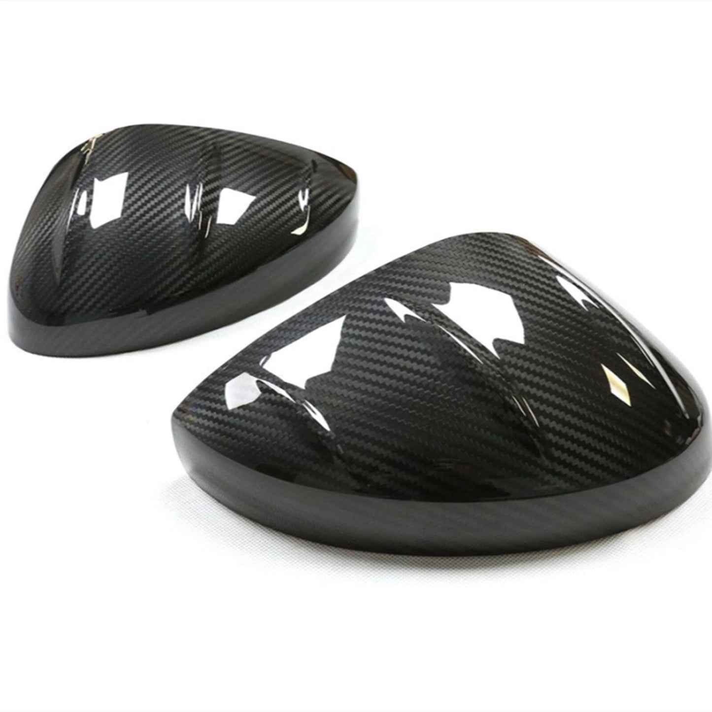 2 x Rear View Mirror Covers for Honda Civic 11th Gen (2022-2023) Black Carbon Fiber