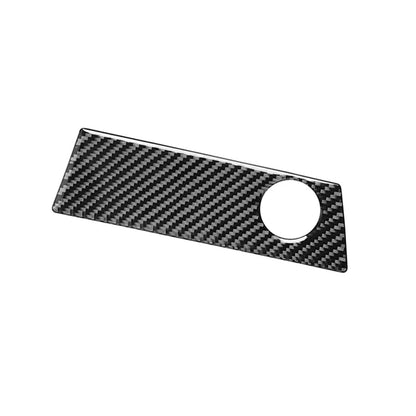Carbon Fiber Black Console Cigarette Lighter Trim Cover for Audi A4 A5 (2016-2023)