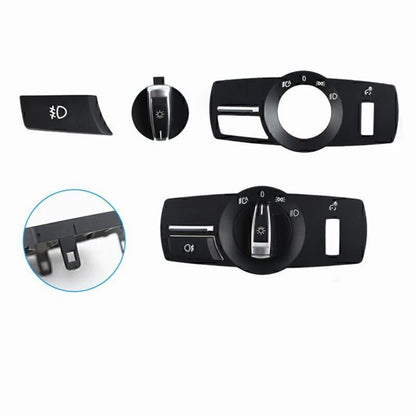 3 x Car Center Headlight Switch Button Panels for BMW 5 Series (2010-2017)