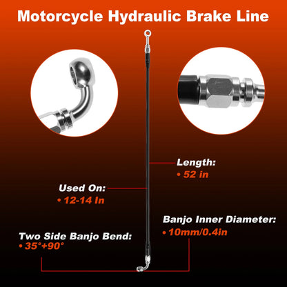 52In Hydraulic Front Brake Line for Harley Dyna Switchback
