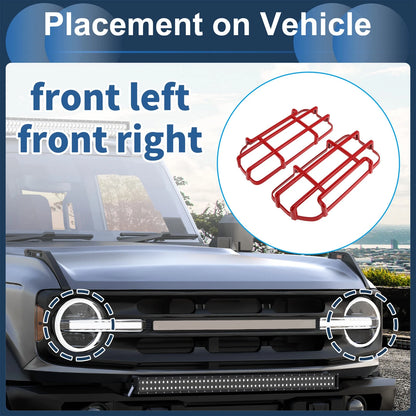 Front Left & Right Headlight Trim Bezels for Ford Bronco (2021-2023)