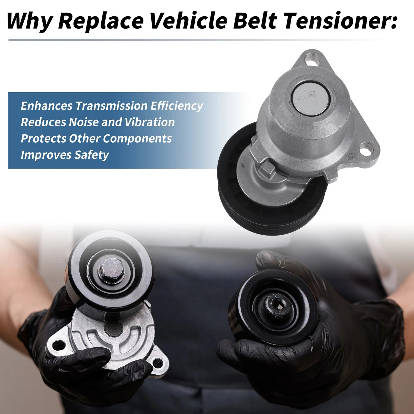 Belt Tensioner for Ford Mondeo 2013-2018 - Durable Metal Component 1 x