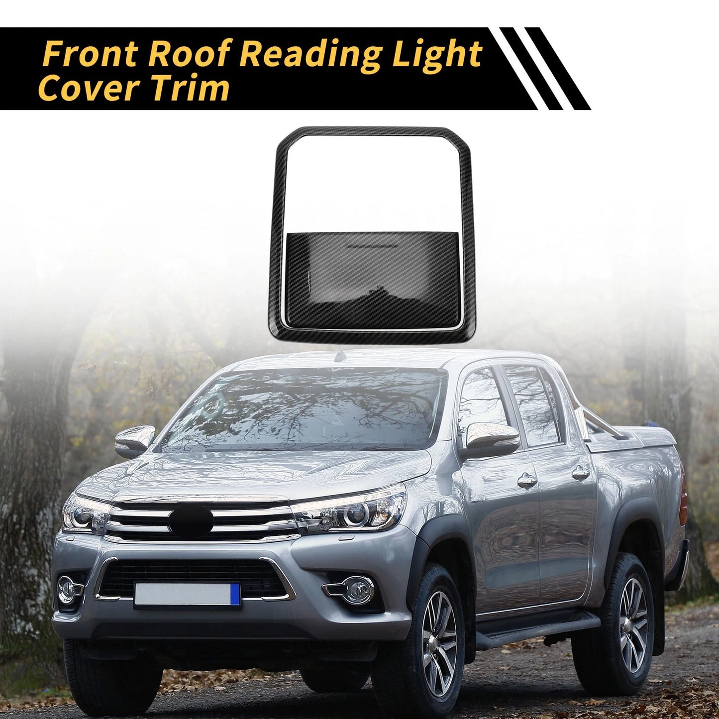Carbon Fiber Roof Reading Light Cover Trim for Toyota Tundra (2022-2024)
