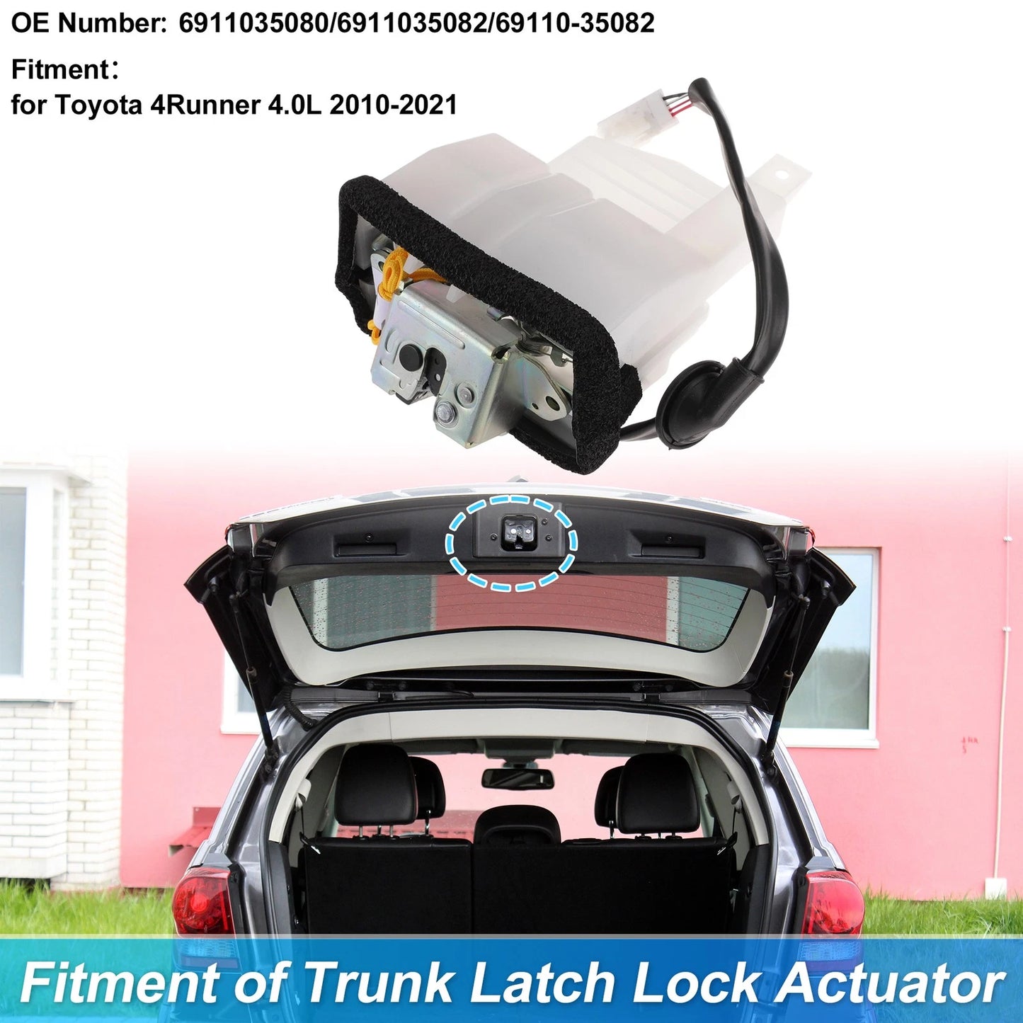 Rear Trunk Latch Lock Actuator / 4 Pins / for Toyota 4Runner (2010–2021)