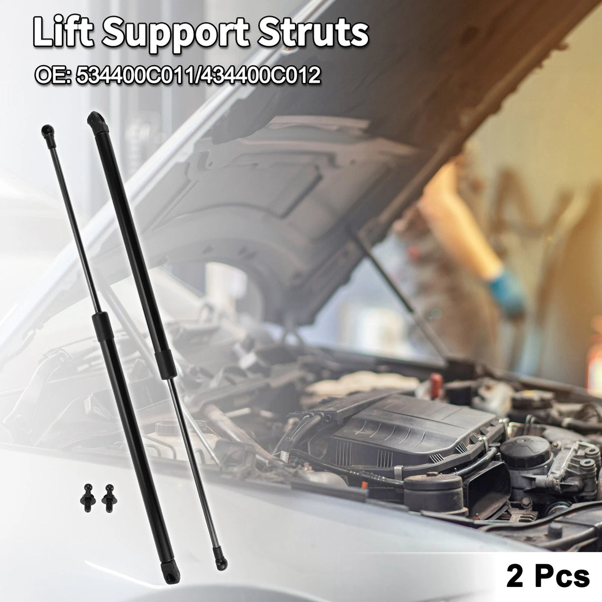 2 x Front Hood Lift Supports Struts for Toyota Tundra