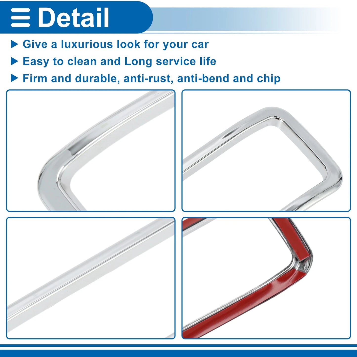 Hood Air Outlet Vent Cover Trim for Jeep Gladiator JT (2020-2024) 7 x ABS Silver