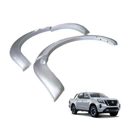 Front Silver K23 Fender Flares for Nissan Navara (2021-2022)