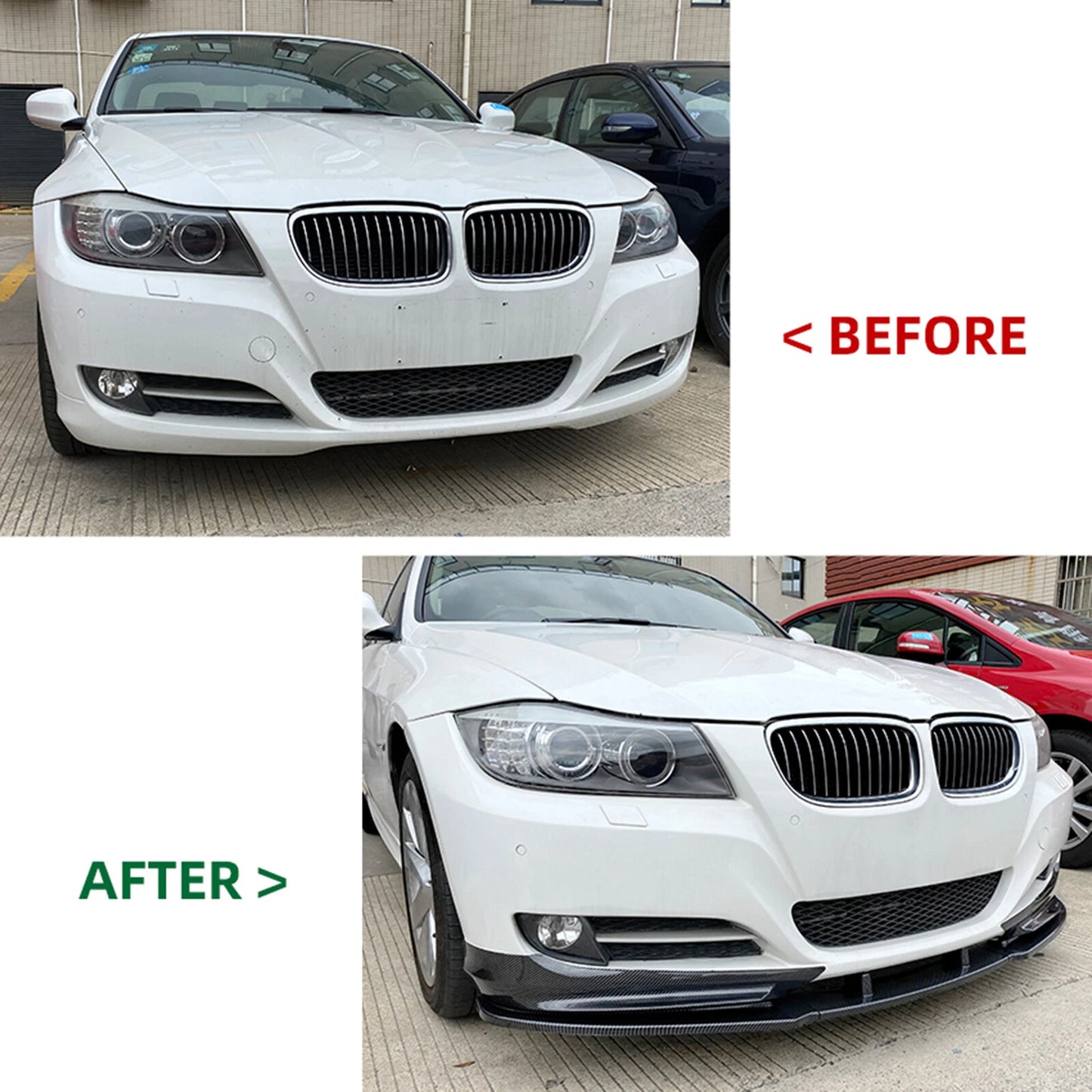 Front Bumper Spoiler Side Covers for BMW E90 E91 320i 330i (2009-2012)