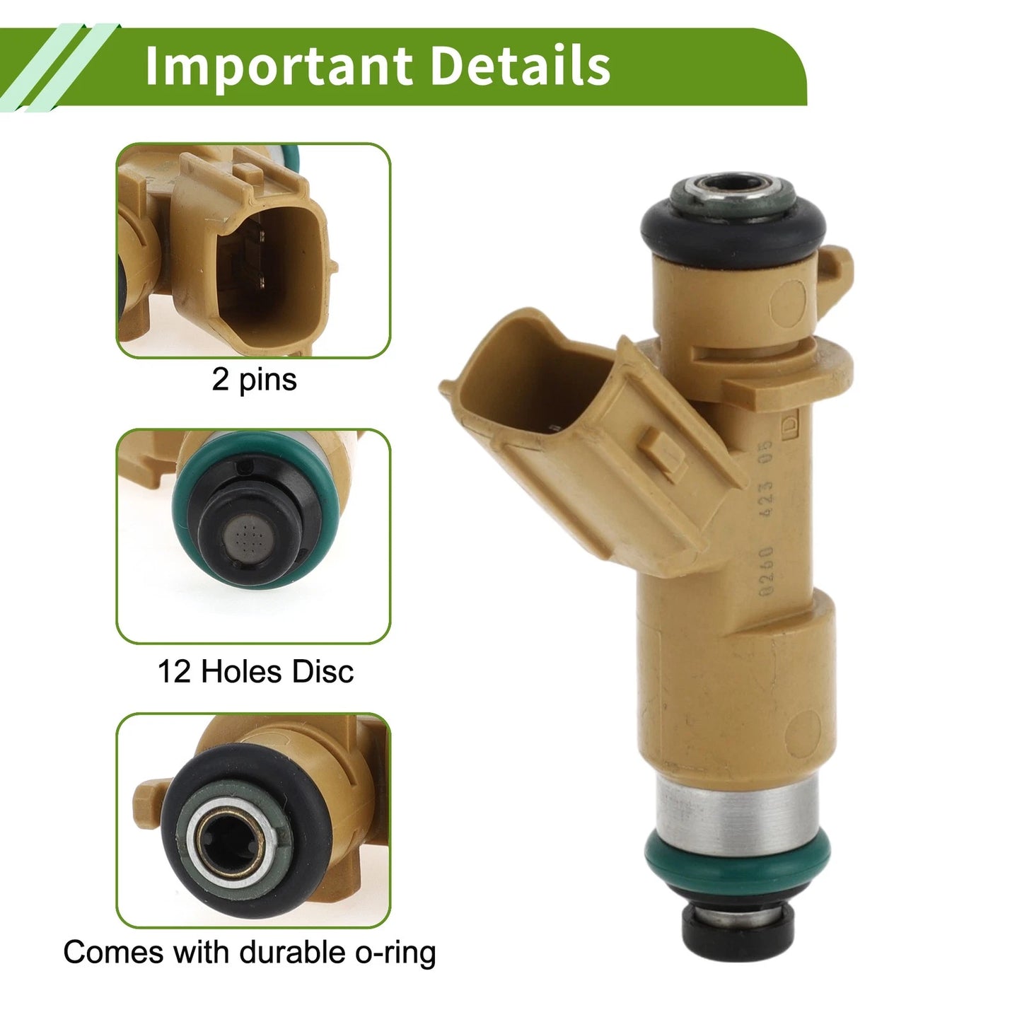 Fuel Injector for Honda Accord Hybrid 3.0 (2005) - 1 x Brown Injector