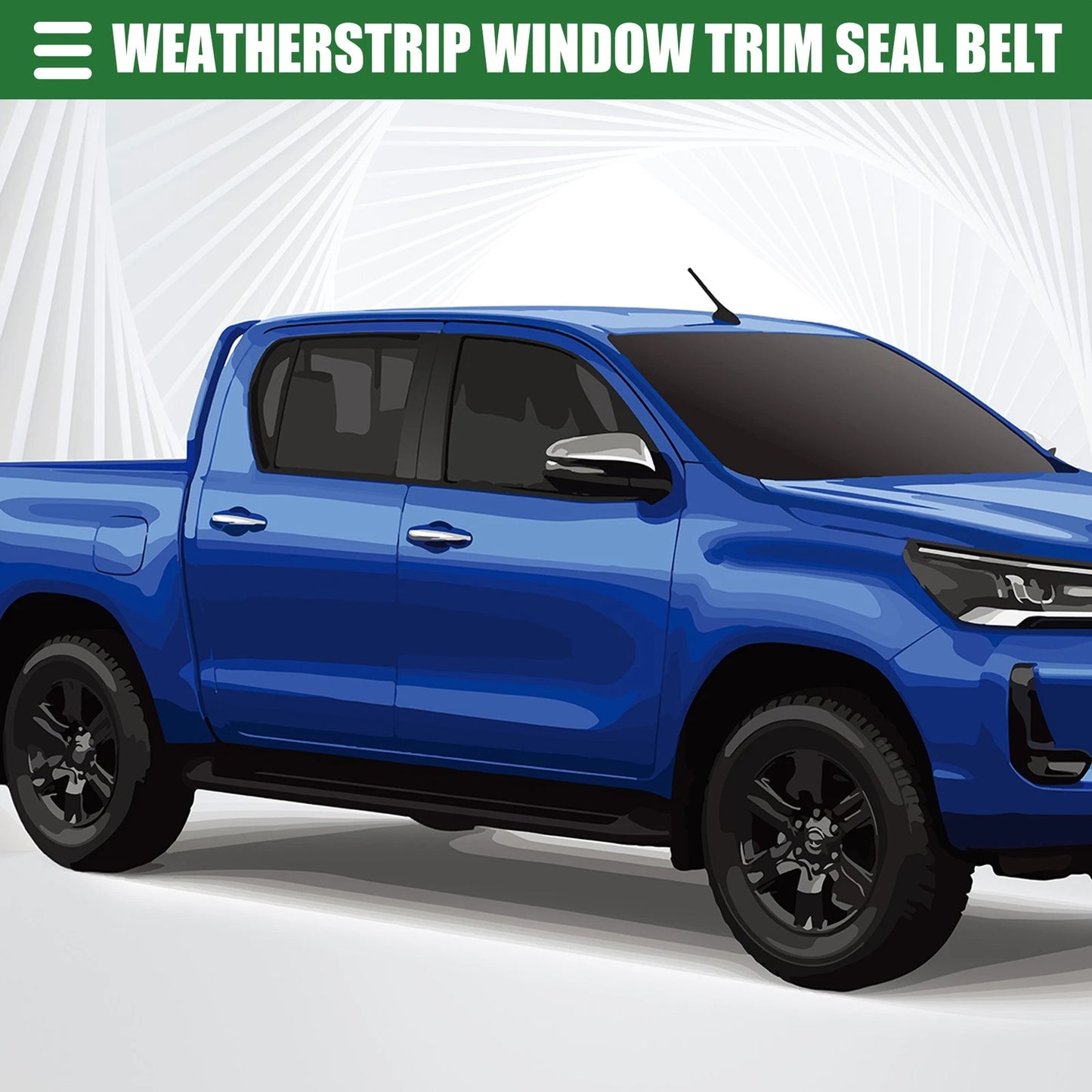 Front Right Door Window Belt Weatherstrip for Toyota Hilux (2005–2014)