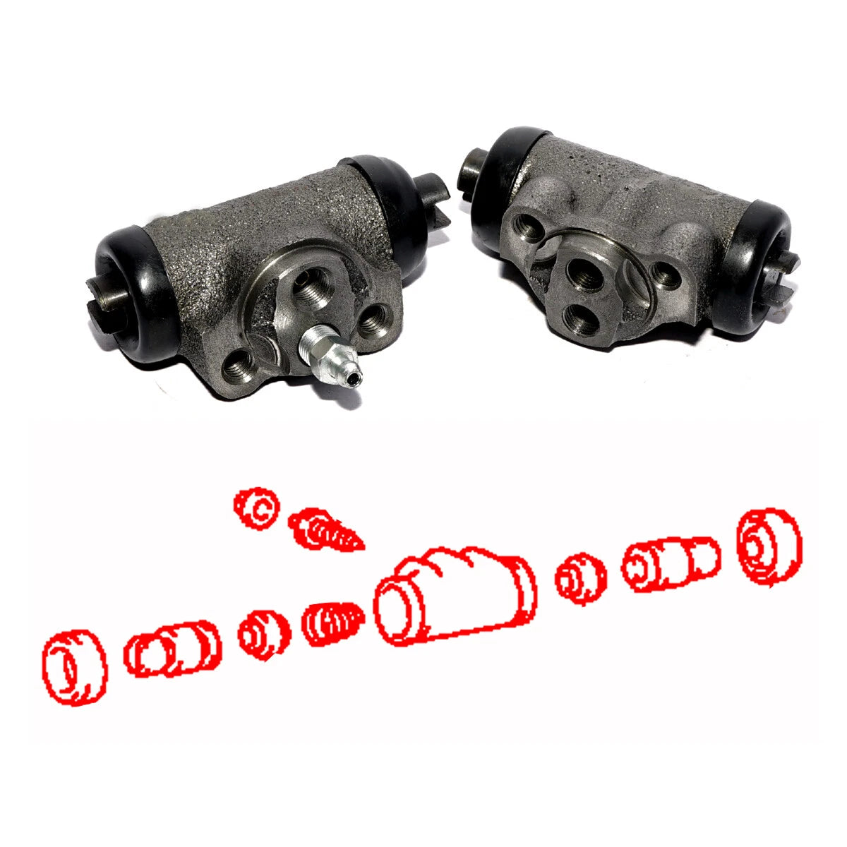 RR Wheel Brake Cylinder Set for Mitsubishi Delica L300 Starwagon 1986-1994