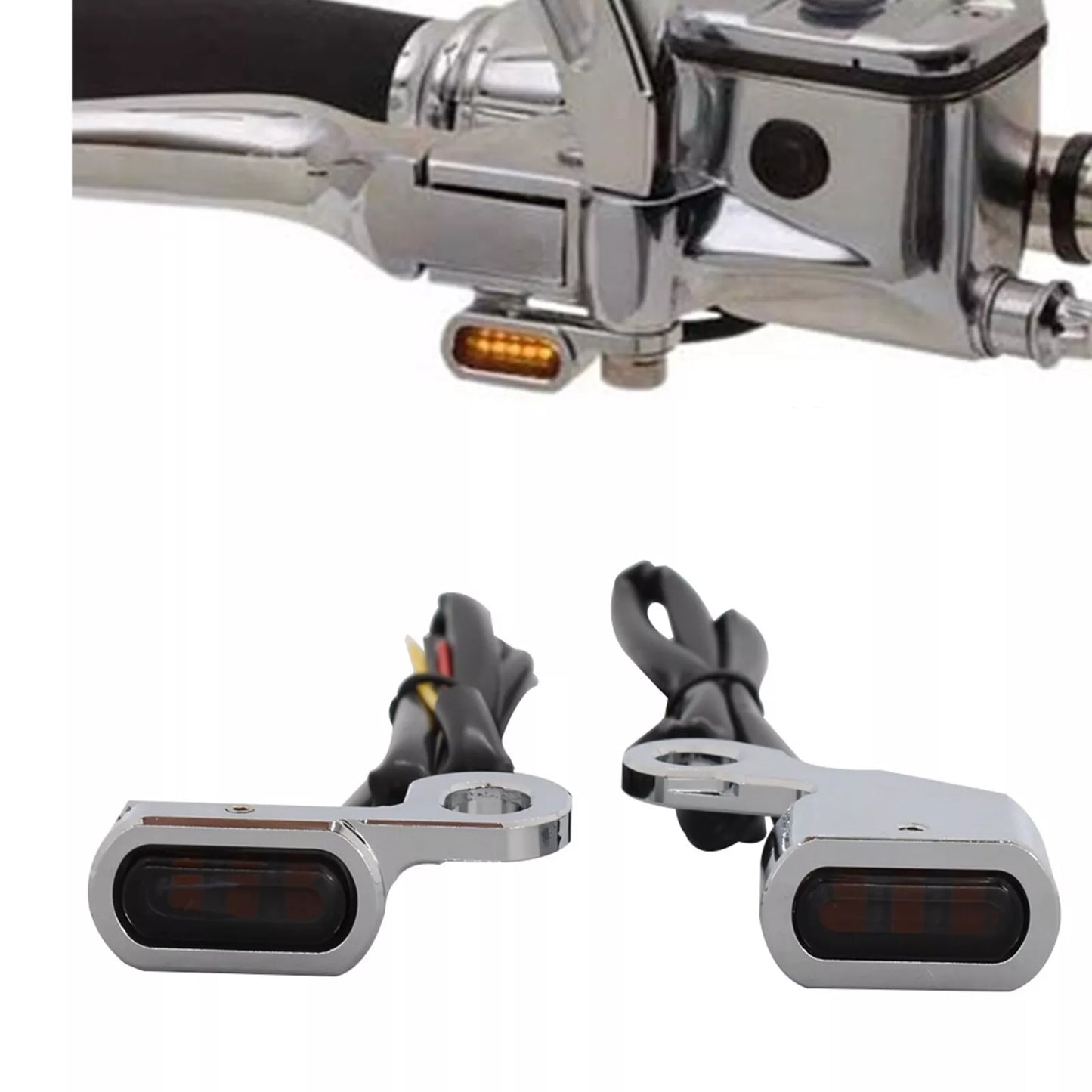 2 x Front Turn Signal Lights for Harley Softail (2000-2014)