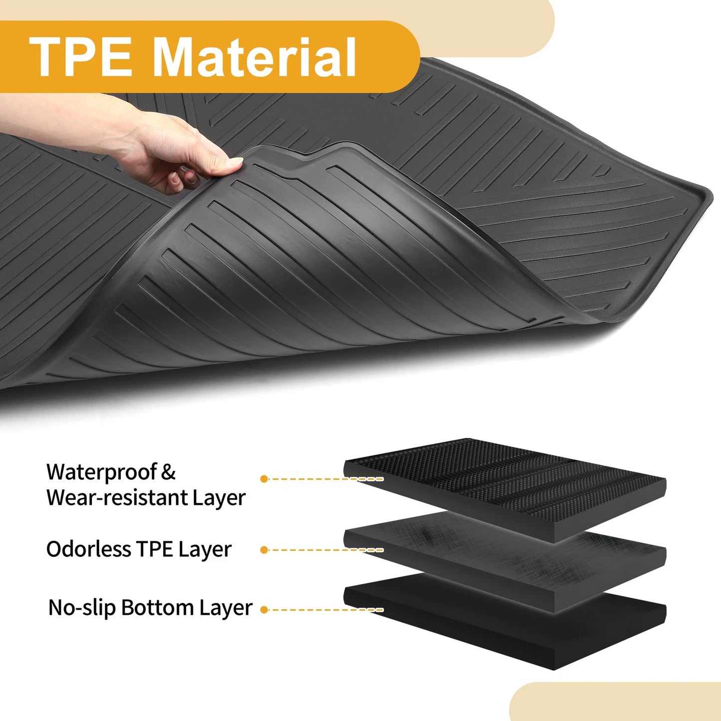 Cargo Liner Rear Boot Mat for Toyota Corolla Cross (2021-2024) Stripe TPE