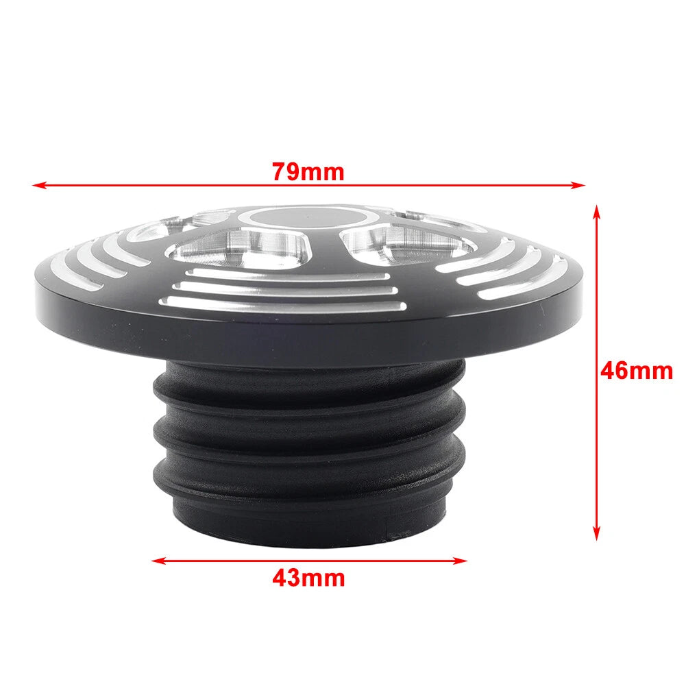 CNC Fuel Gas Tank Cap for Harley Sportster XL883 XL1200 48 Dyna Touring (2004-2023)