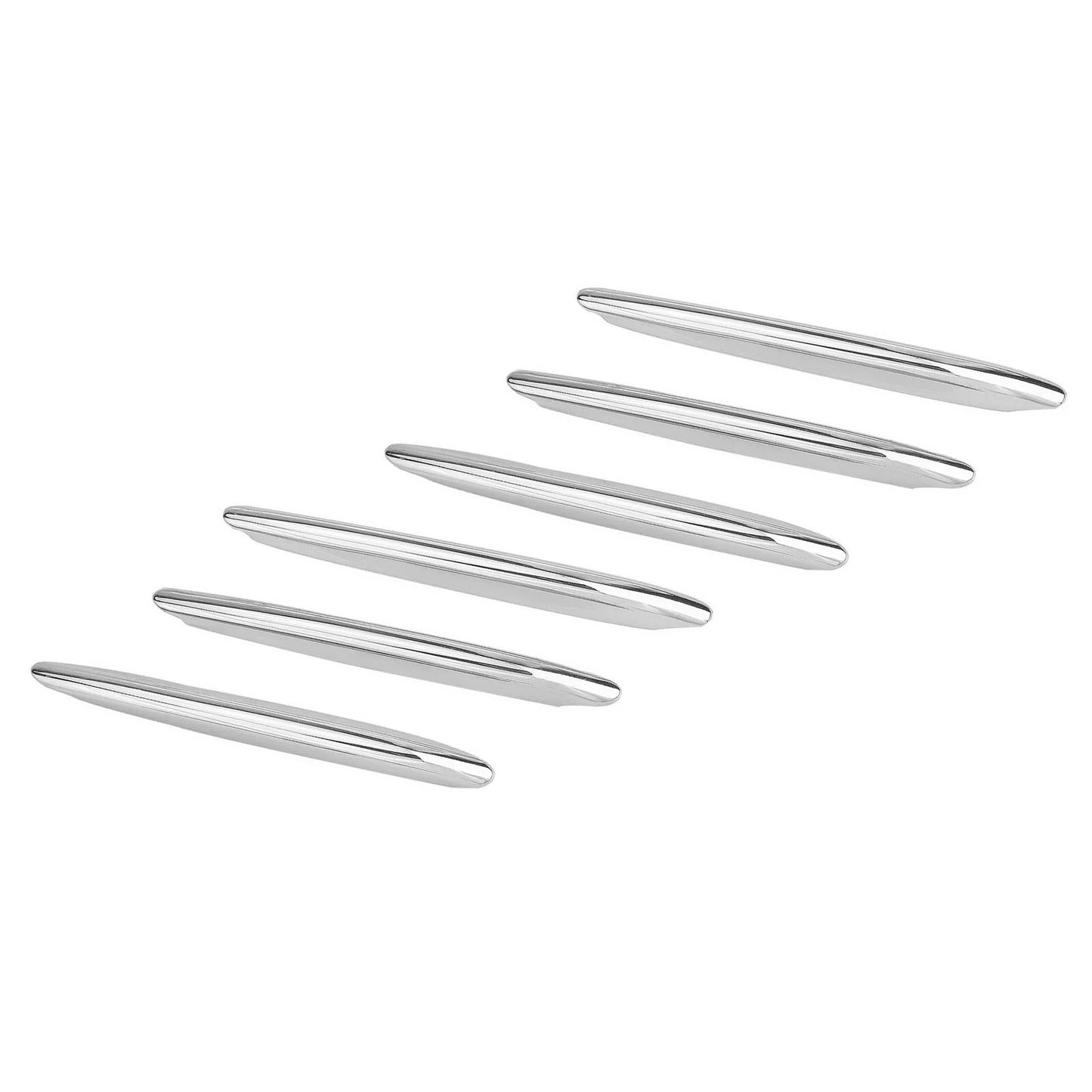 6 x Chrome Silver Front Bonnet Vent Grill Trim Fins for Mercedes-Benz R172 (2011-2020)