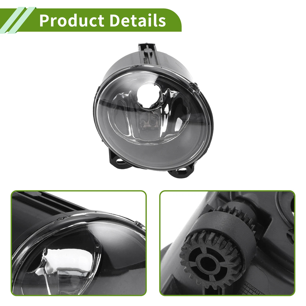 Right Fog Light Grill for BMW X5 1999-2006 (1 x Clear, Black)
