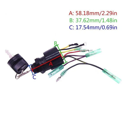 Boat Ignition Switch with Key for Mercury Marine (87-17009A2, 87-17009A5)