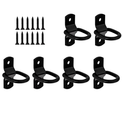 Heavy Duty Fixed D Rings 6 PCS for Truck/Trailer/RV/Boat Load Securing