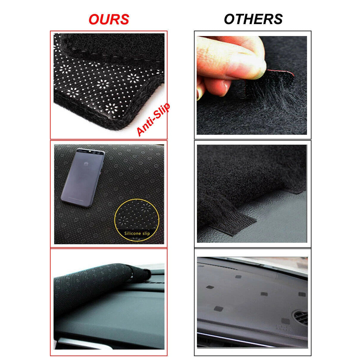 Non-Slip Dash Mat for Lexus LX570 LX450d Dashboard Cover (2016-2021)