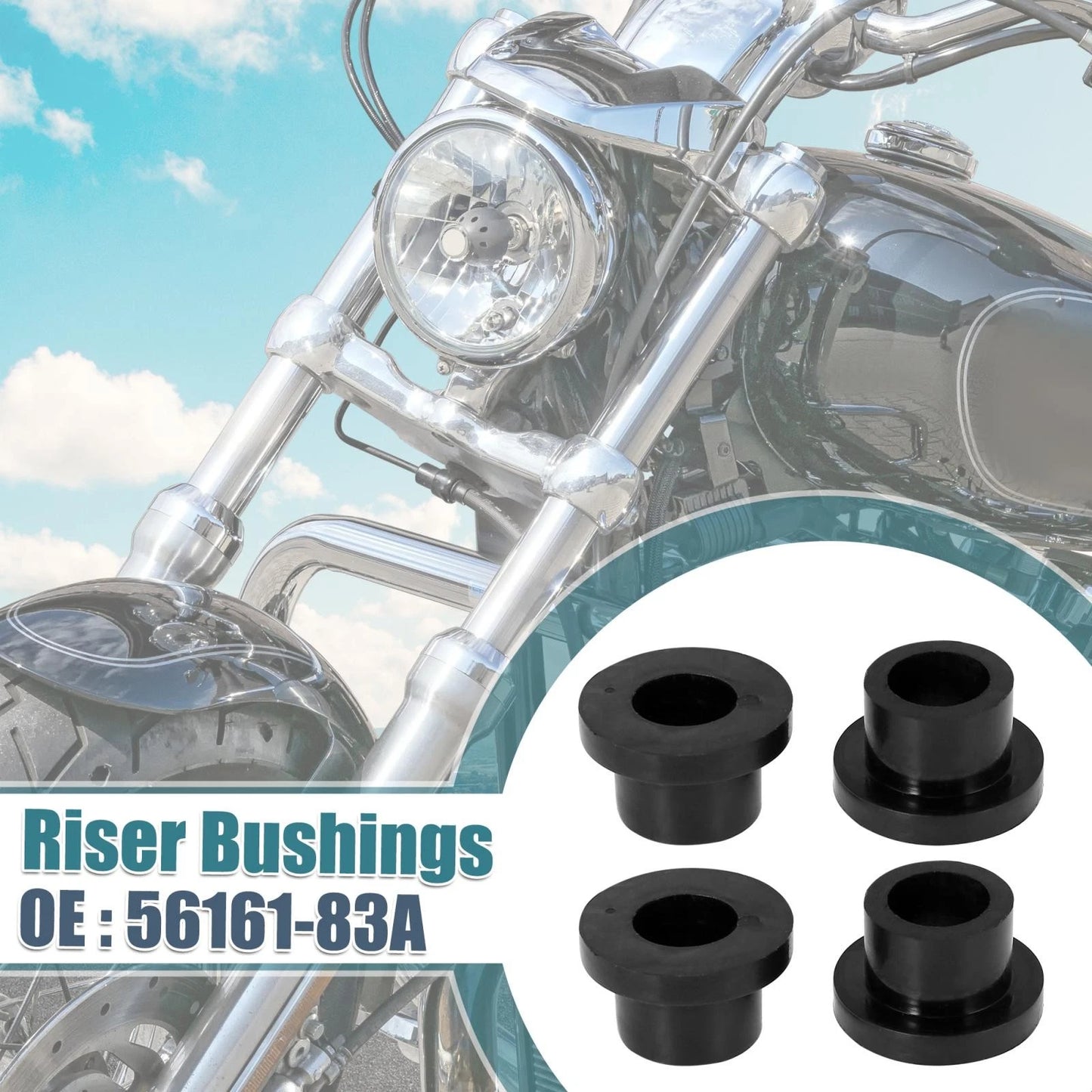 4 Pcs Handlebar Riser Bushings for Harley-Davidson Breakout