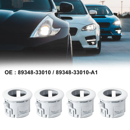 4 x White Bumper Parking Sensor Retainers for Lexus ES350 HS250h (2007-2012)