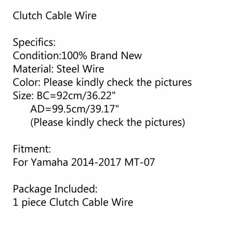 Clutch Cable Wire for Yamaha MT-07 (2014-2021)