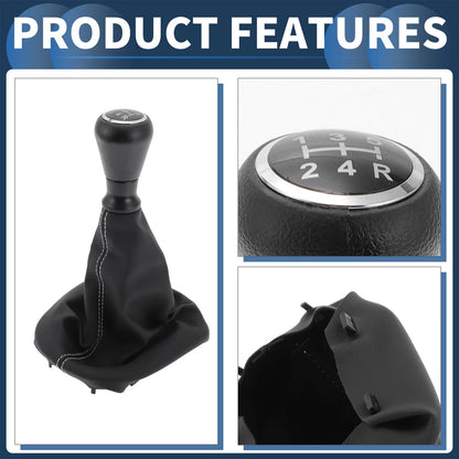 5 Speed Gear Shifter Knob & Cover for Peugeot 206 (2005-2008)