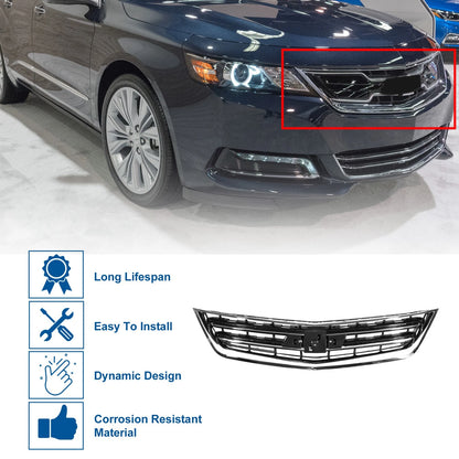Front Upper Hood Bumper Grille for Chevrolet Impala (2014-2020) Black