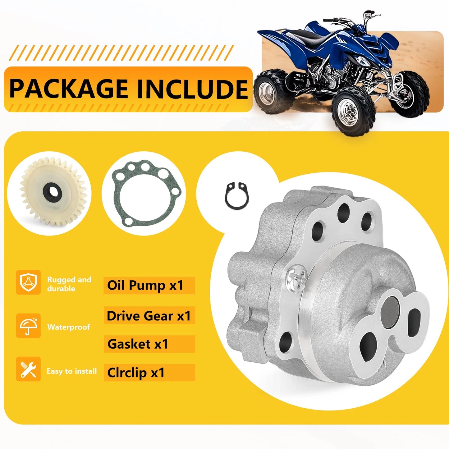 Oil Pump And Drive Gear Gasket Kit for Yamaha Raptor 660R (2001–2005)