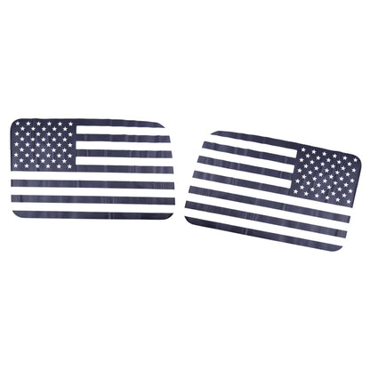 2 x USA Flag Rear Window Vinyl Decals for Jeep Wrangler JL (2018-2020)
