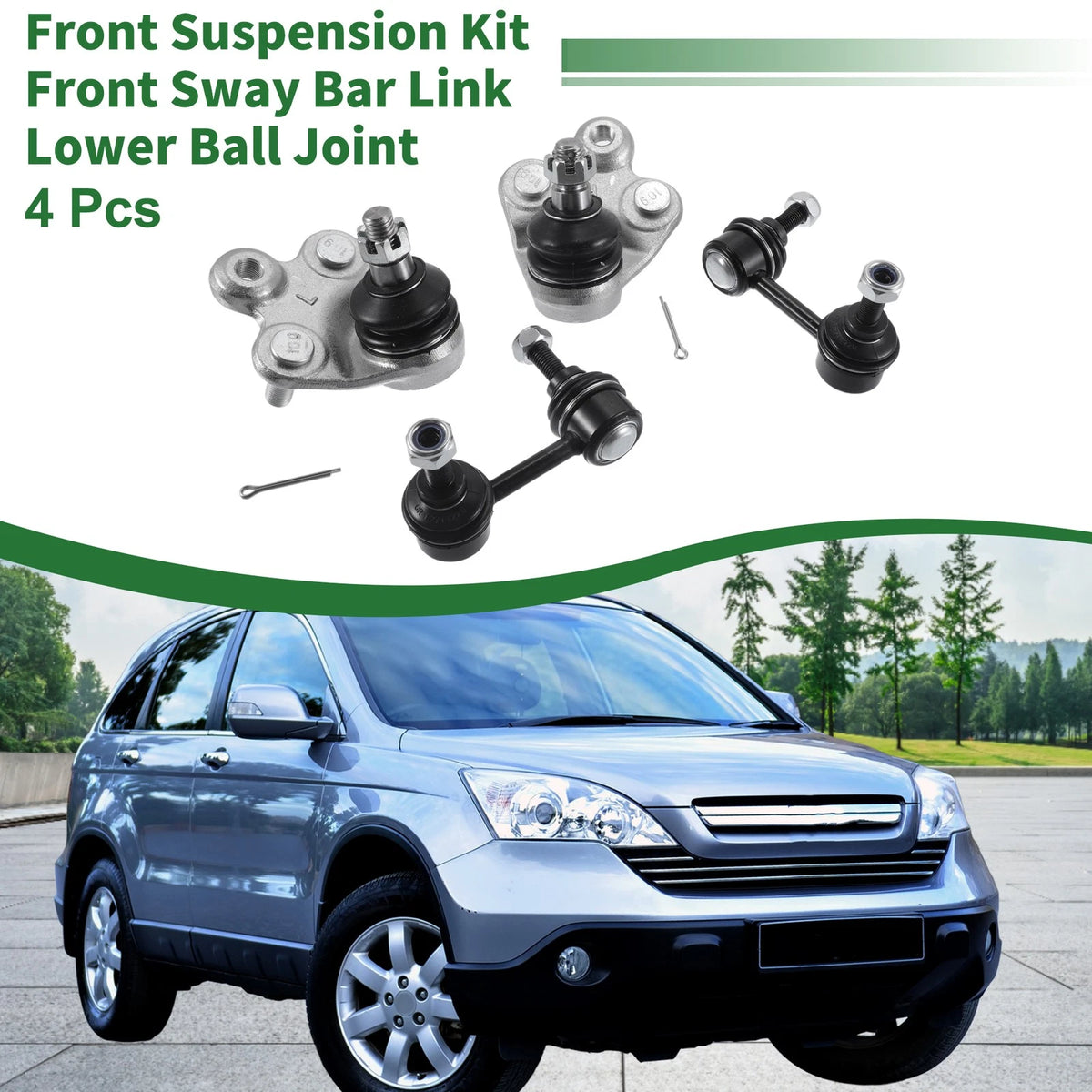 4pcs Front Suspension Kit Sway Bar Links Ball Joints for Honda Civic (2006-2011)