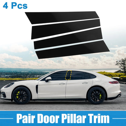 4x Windshield B Pillar Trim Exterior Garnish for Porsche Panamera Black