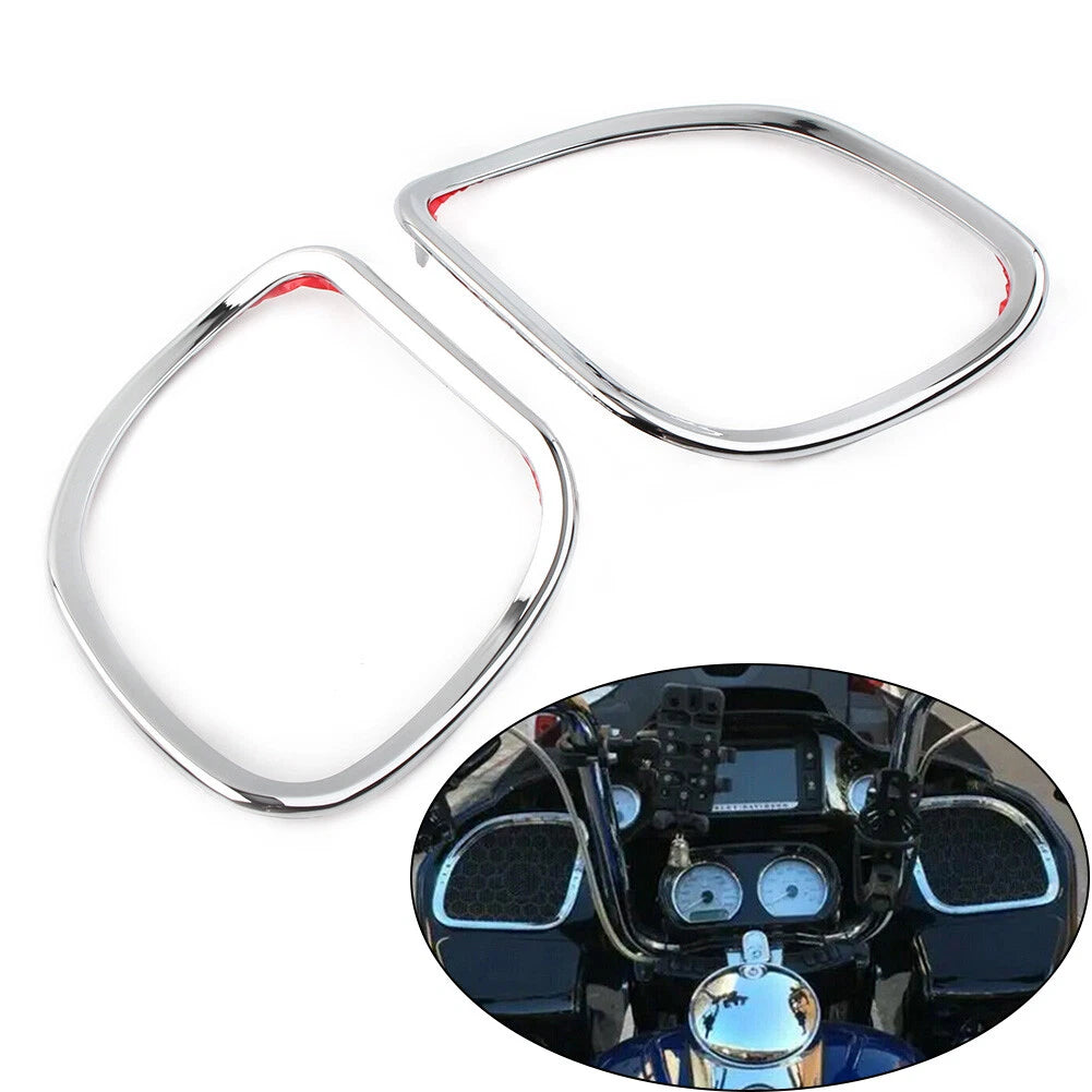 Front Speaker Trim for Harley Davidson Road Glide Custom FLTRX FLTR 2015-2018 Chrome