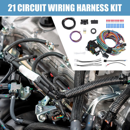 Universal 21 Circuit Wiring Harness Kit for GM Chevy Ford Truck