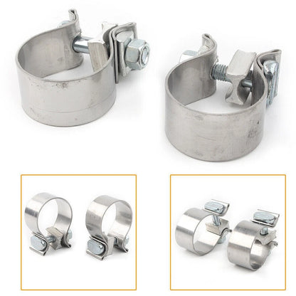 2 x 1.75" Exhaust Clamps for Harley Motorcycles