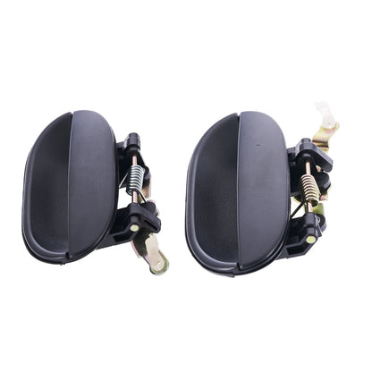Outer Door Handle Set of 4 for Hyundai Excel X3 (1997-2000) Black Front Rear