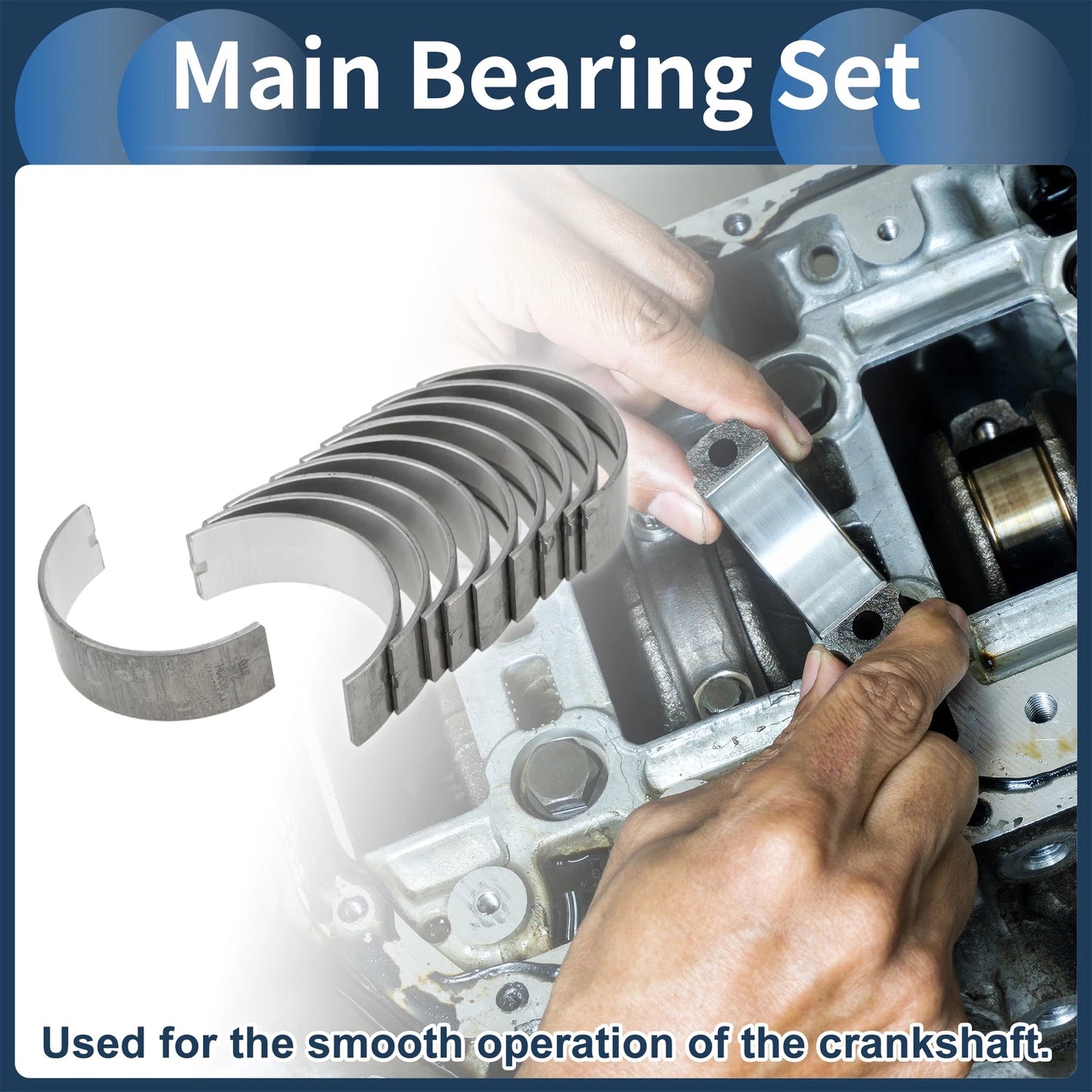 Main Bearing Set Metal 10 Pcs for TOYOTA CRESSIDA (1980–1996)