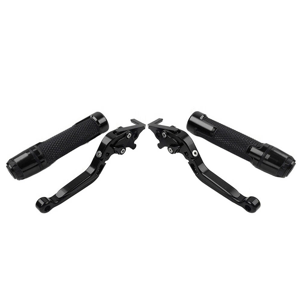 Black Extendable Brake Clutch Levers Grip Set for Yamaha TMAX 500 530