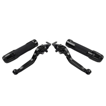 Black Extendable Brake Clutch Levers Grip Set for Yamaha TMAX 500 530