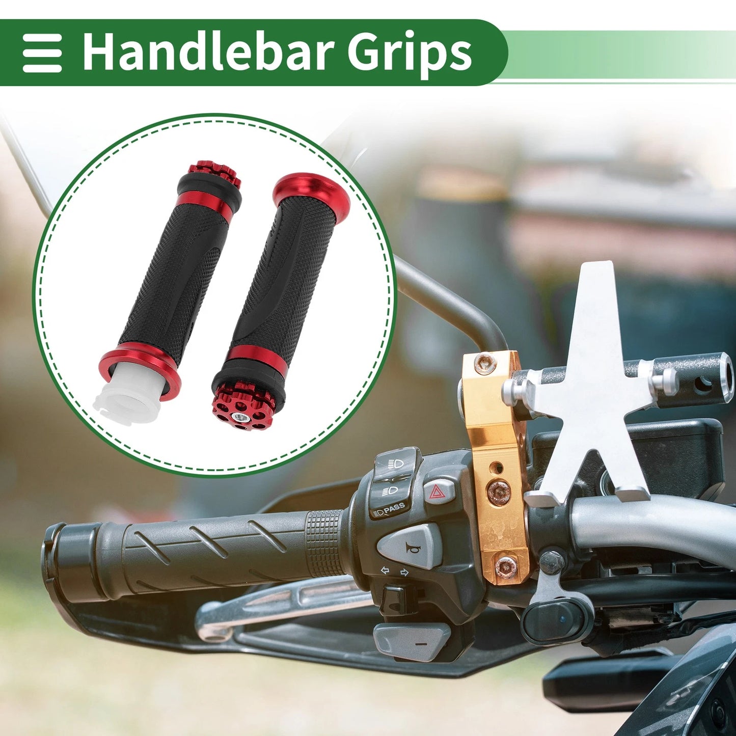 Grip / 7/8" 22mm / Hand Grips for Motorcycle