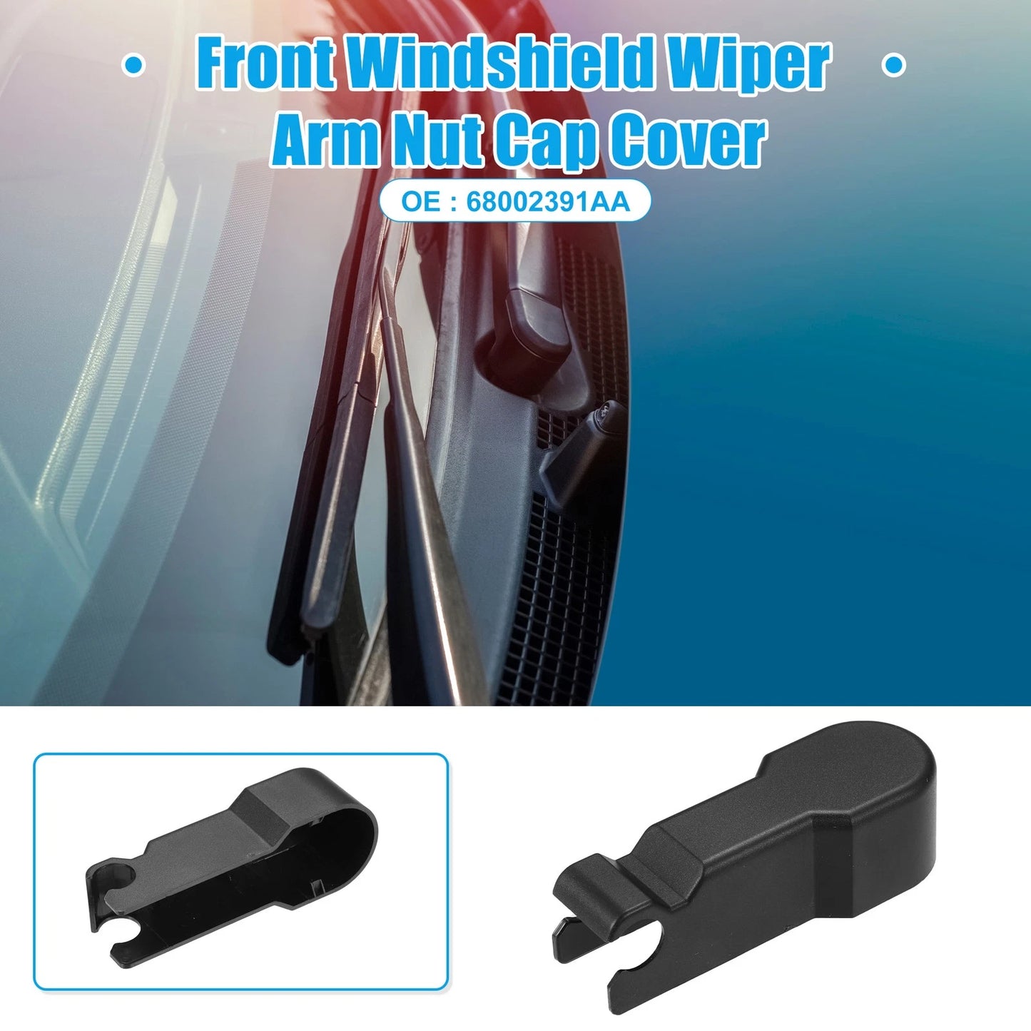 Wiper Arm Nut Cover Cap for Jeep Wrangler JK (2007-2018)