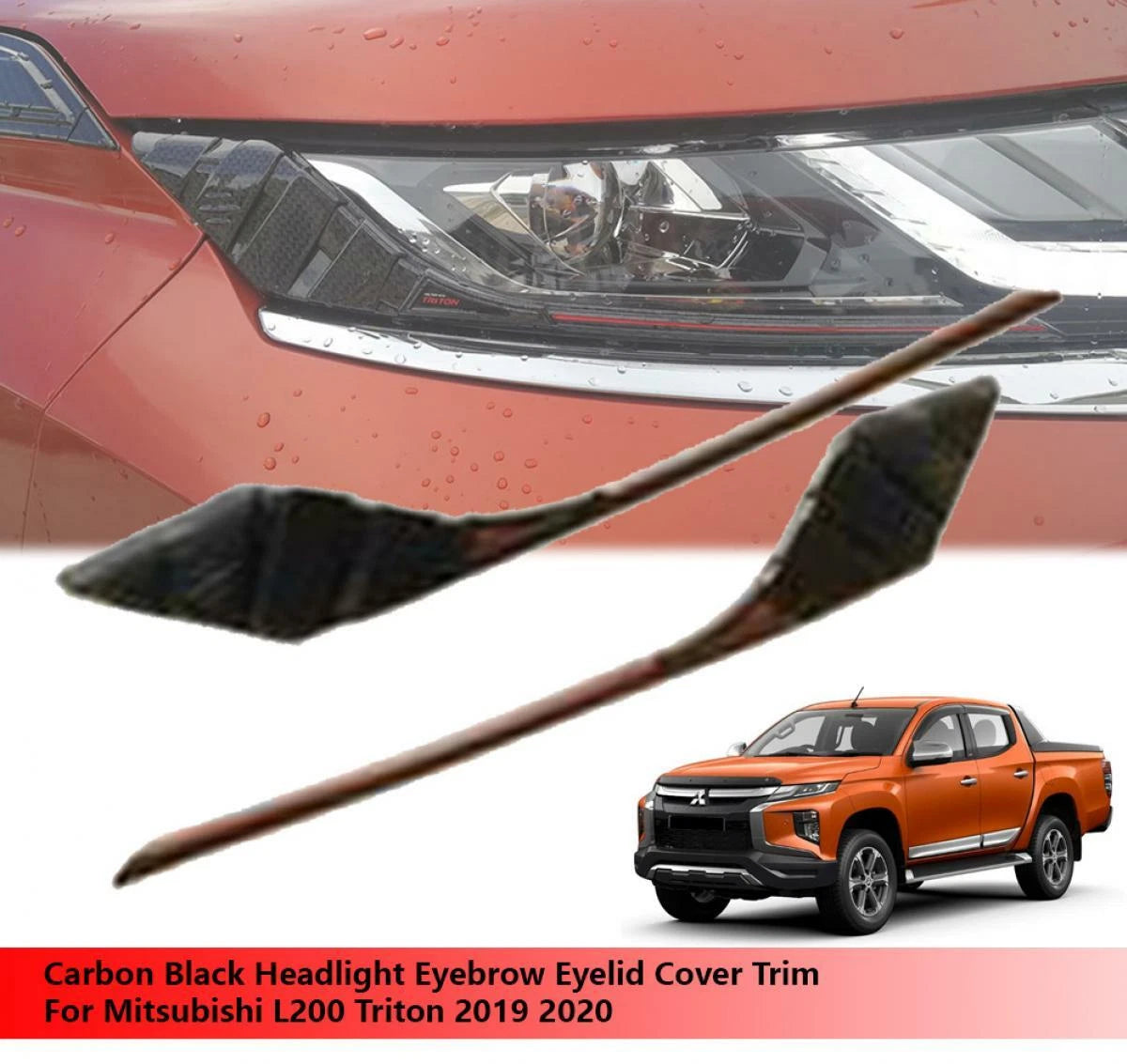 Headlight Cover Trim for Mitsubishi L200 Triton (2019-2020)