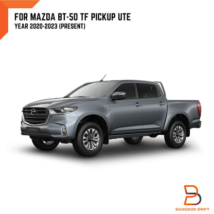 Matte Black Front Lower Grille Trim & Emblem Cover for Mazda BT-50 (2020-2024)