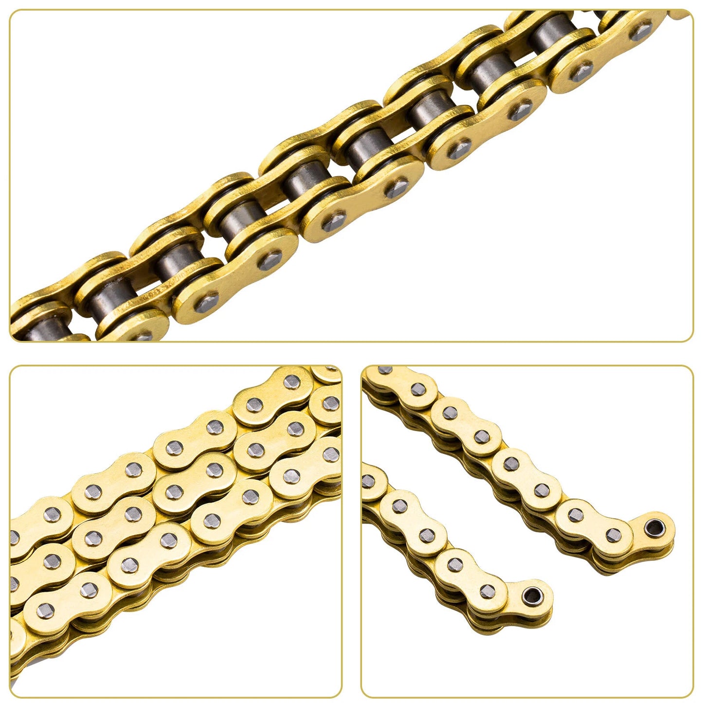 Gold O-Ring Chain 98 Links & Drive Sprocket Kit for Yamaha Warrior 350 89-04