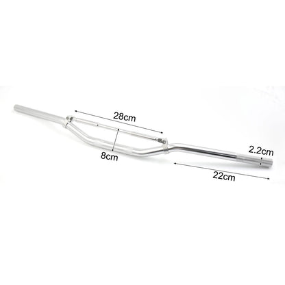 7/8" Silver Tone Aluminum Alloy Handlebar With Cross Bar for Motorcycle Motocross