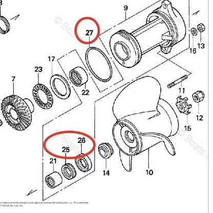 Lower Unit Oil Seal for Honda BF75A/BF90A (75-90HP)