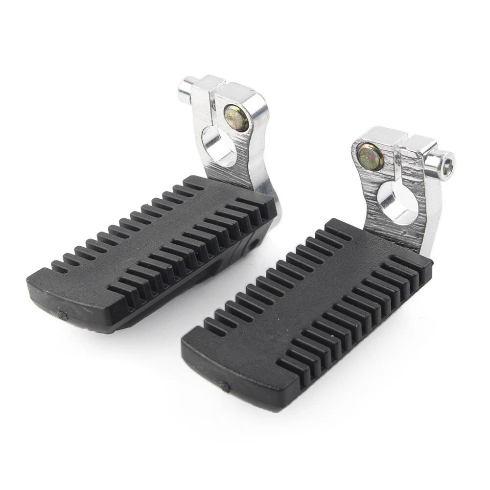 Foot Pegs Rest Pedals w/ Clamps for 43cc 47cc 49cc Pocket Dirt Bike Mini Scooter