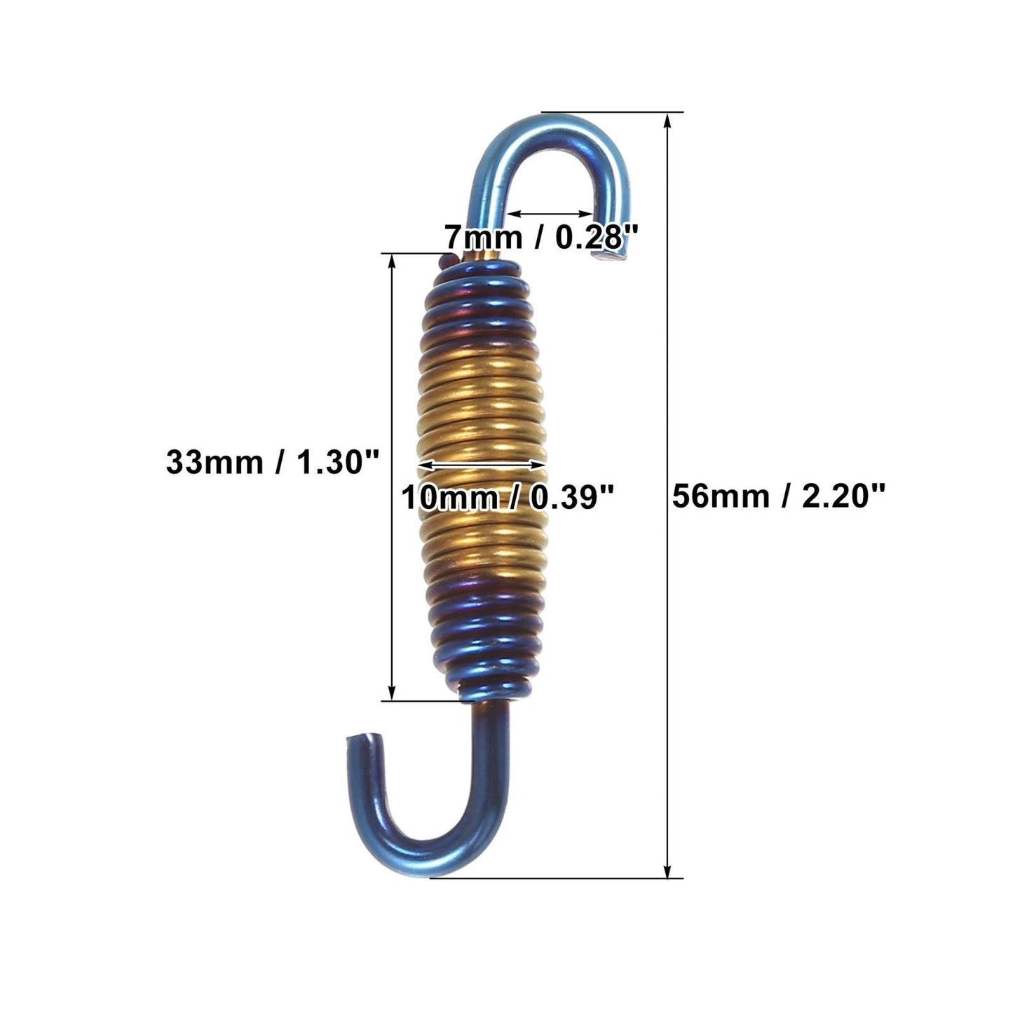 56mm Stainless Steel Multicolor Exhaust Pipe Spring Hook for Motorcycle
