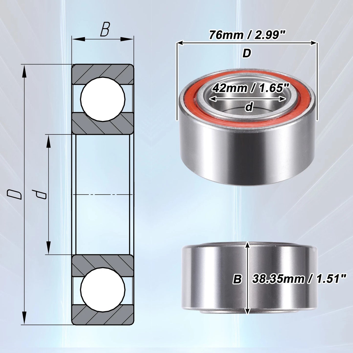 Front Wheel Bearings for Infiniti G20 (1999-2002)